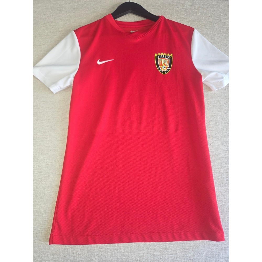 Nike Atlanta Fire United SA Soccer Jersey Red White No 14 Mens Small Slim Fit